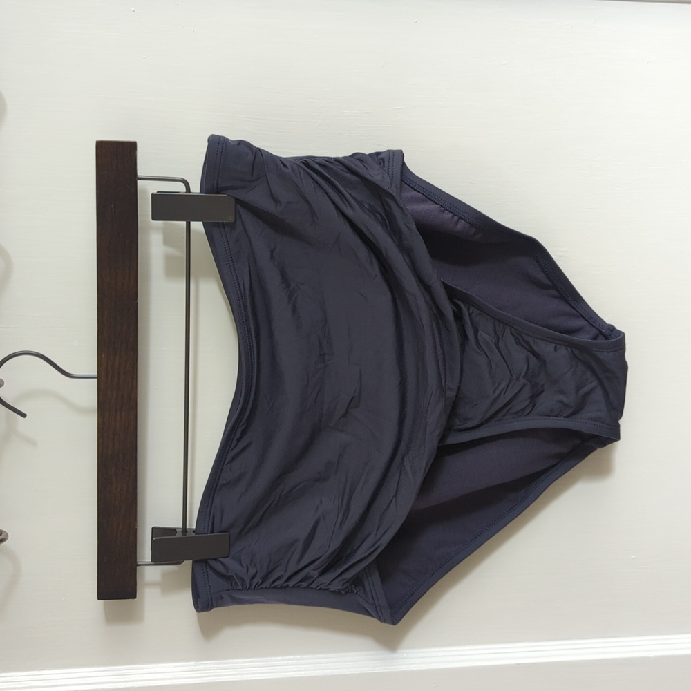 High waisted Kona Sol navy bathing suit bottom size L